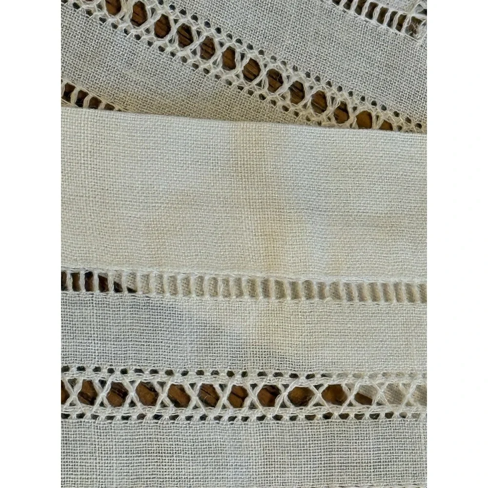 Set of 4 Linen Beige Mini Placemats 8